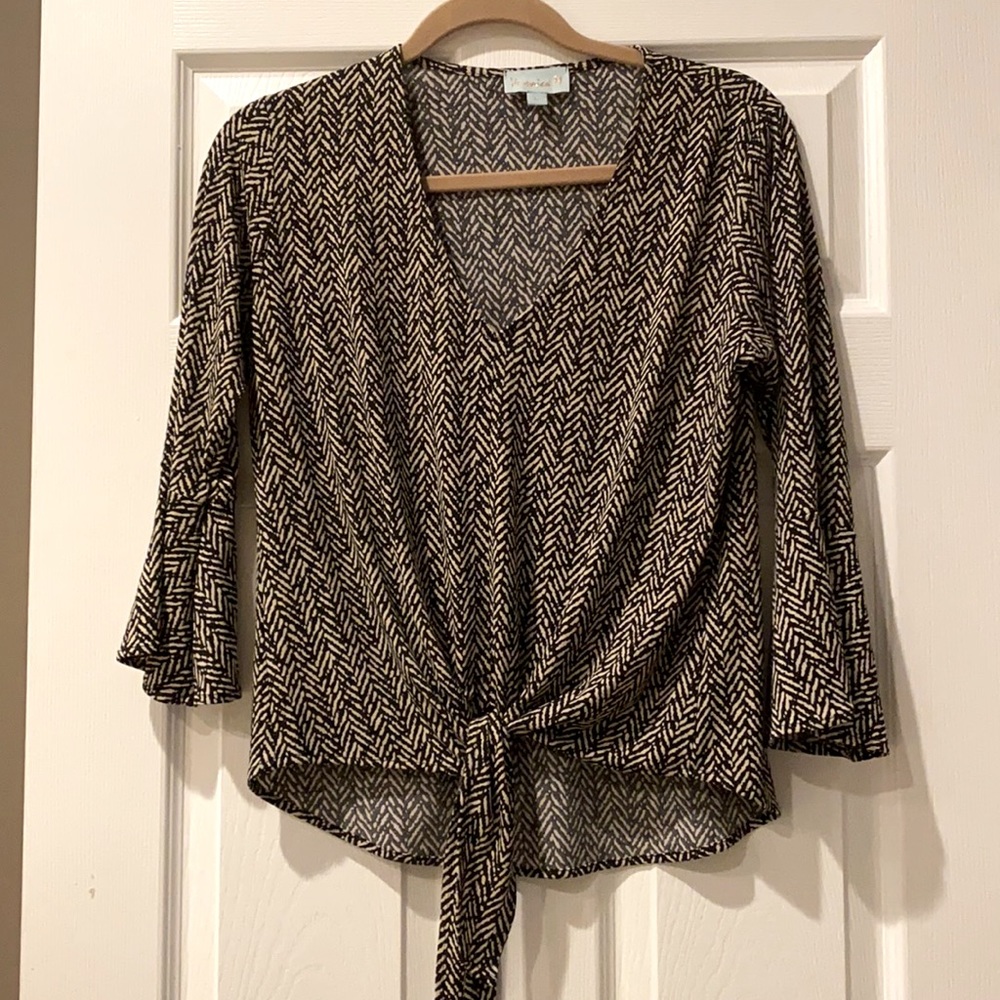 Veronica M. Blouse size small. Never worn with bell sleeves and front tie.